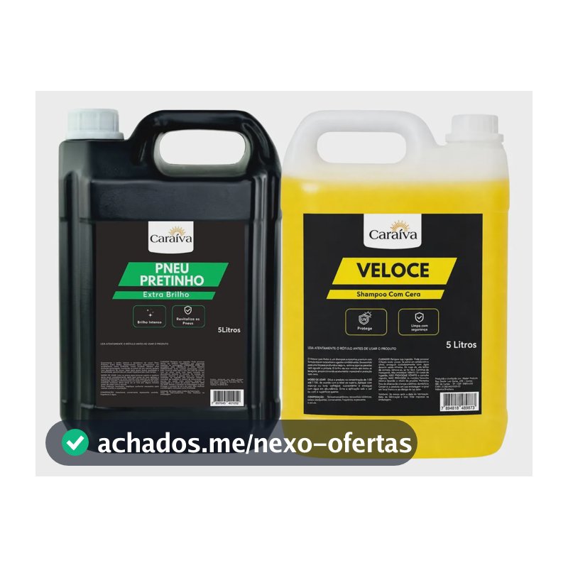 Shampoo Com Cera Neutro Concentrado + Pneu Pretinho Carro 5l