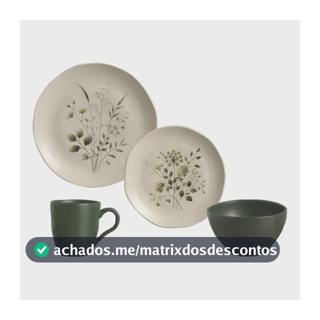 Aparelho De Jantar 16 Peças Ammi E Leaf Porto Brasil