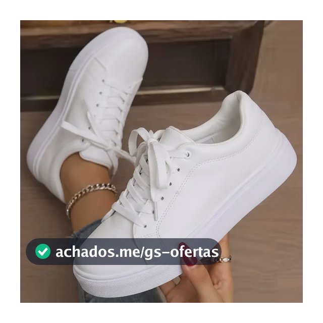 Tenis Feminino Casual Confortavel Oadsey Dia A Dia Branco