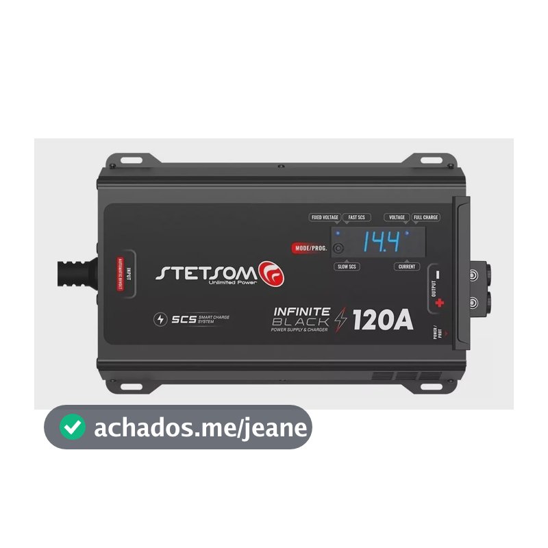 Fonte Carregador Stetsom Infinite 120A para Som Automotivo Bivolt