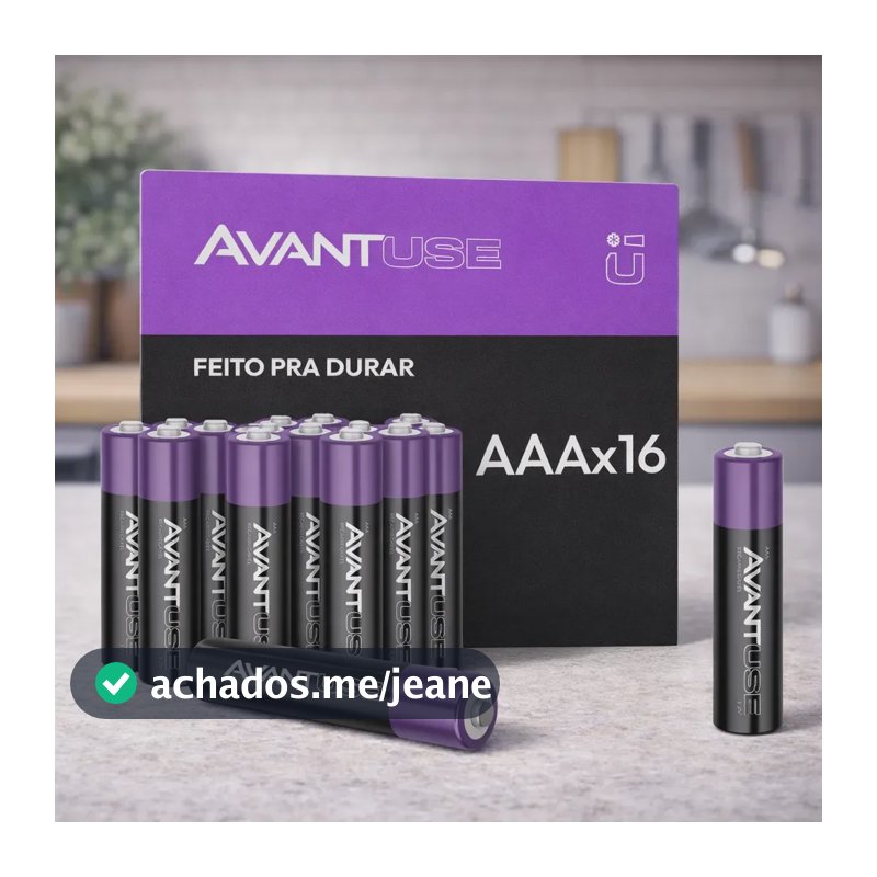 kit 16 Pilhas Recarregável Palito AAA 1.2v 1000MAH Cod: 408180016-4 Avant