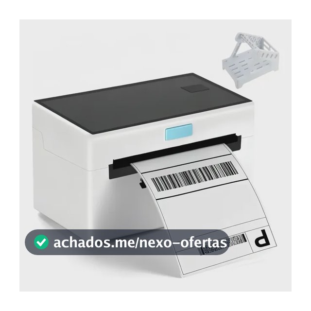 Impressora De Termica Etiquetas Adesivas Branco Com Suporte Branco