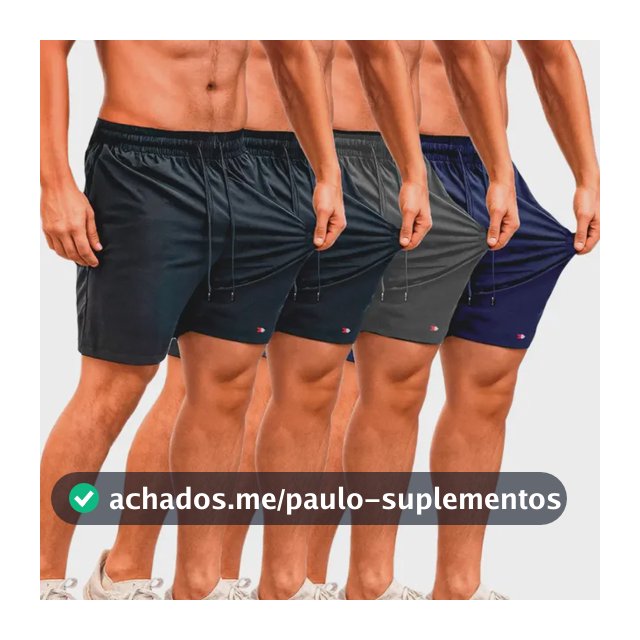 Kit 4 Bermuda Shorts Tactel Sandrini Elastano Academia Praia Sortidos Liso P