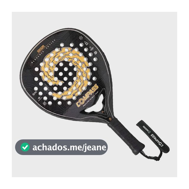 Raquete De Padel Compass Advanced Ff 2026 - Fede Fleitas Preto