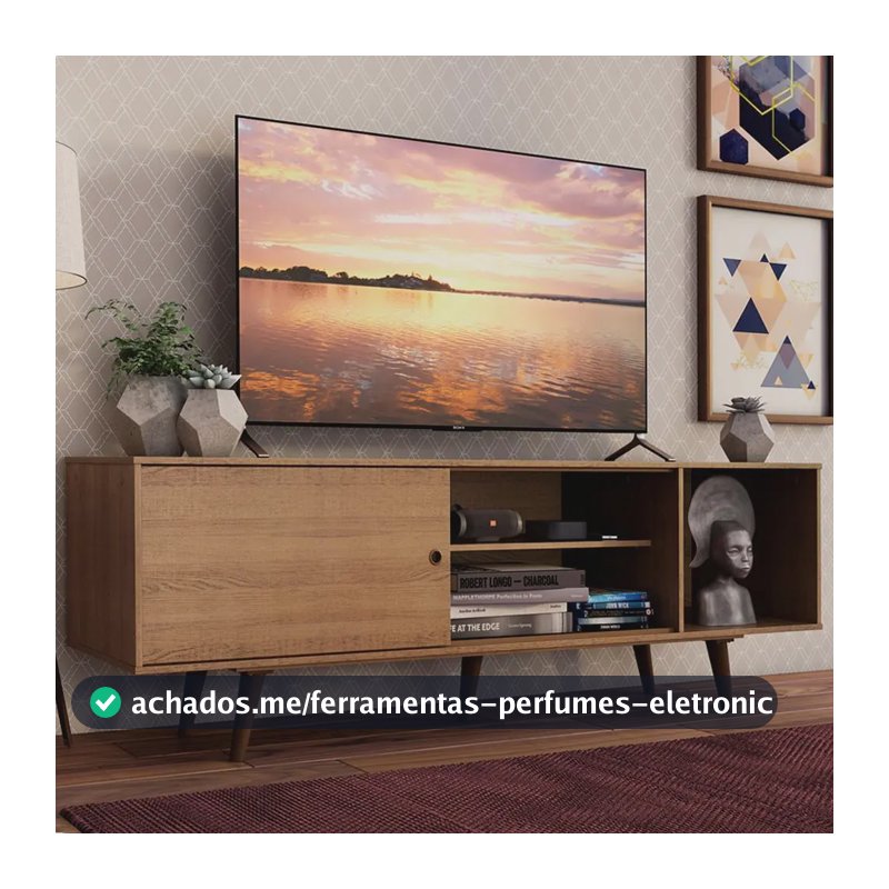 Rack Madesa Dubai Para Tv Até 65 Polegadas Com Pés Rustic