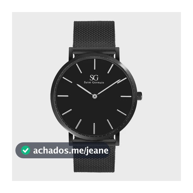 Relógio Masculino Preto Saint Germain Houston Full Black 40mm Fundo Preto