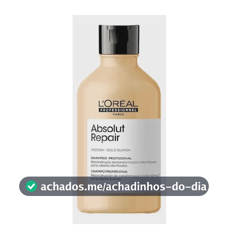 Shampoo Absolut Repair Gold Quinoa 300ml Loreal Profissional