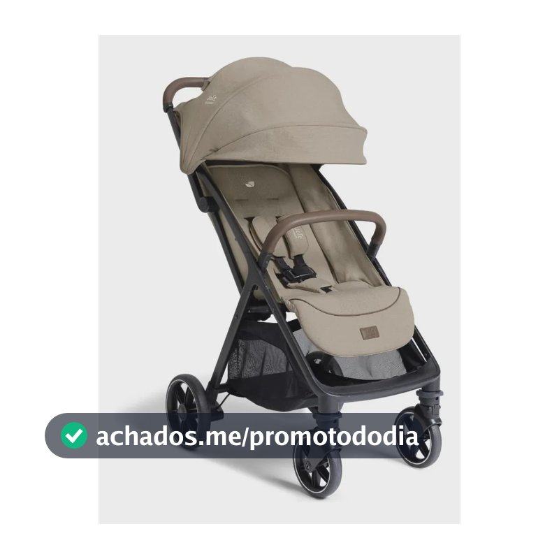 Carrinho De Bebe Joie Parcel Lx Compacto Leve 22kg Viagem Areia Sandstone