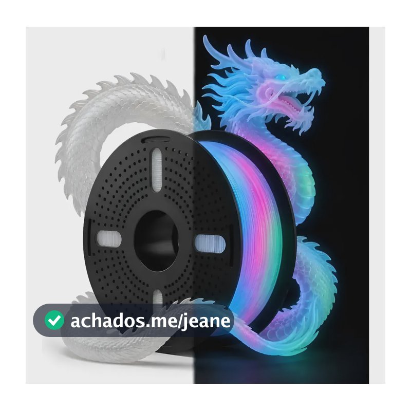 Filamento Impressora 3d Print Pulse Pla Fosforescente 1kg G Glow Arco Iris