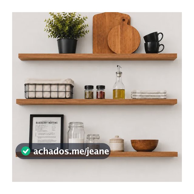 Kit 3 Prateleiras 60x20 Parede Suporte Invisível Flutuante Mel