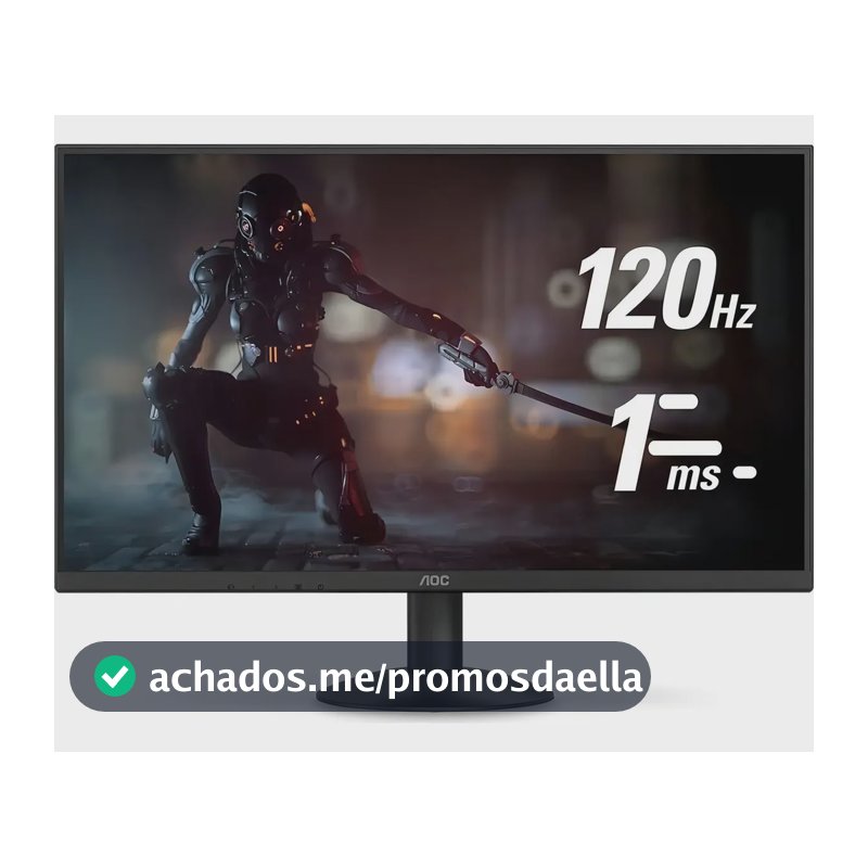 Monitor 27 Aoc Gamer 27b30h3/57, Full Hd, Ips, 120hz, 1ms Cor Preto