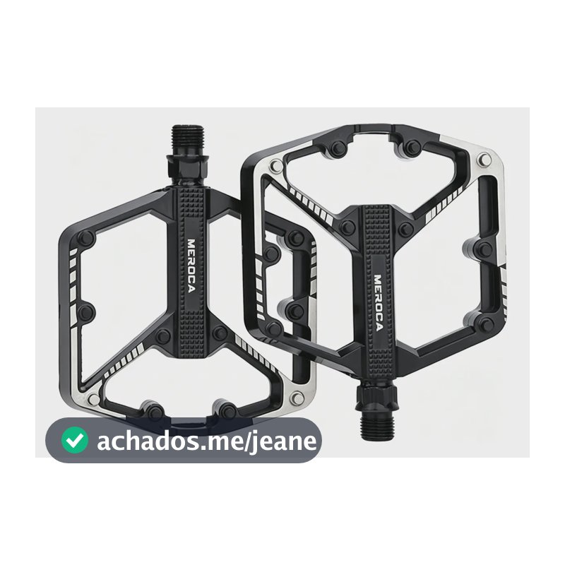 Par De Pedais De Alumínio Para Bicicleta Estrada/mtb De 9/16 Preto