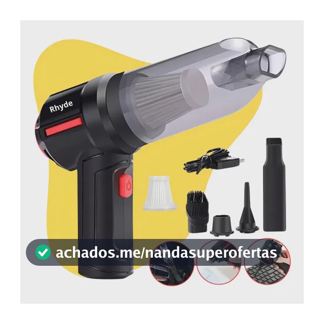 Aspirador De Pó Mini Soprador 3em1 Usb 1 Refil Portátil Recarregável Marca RHYDE