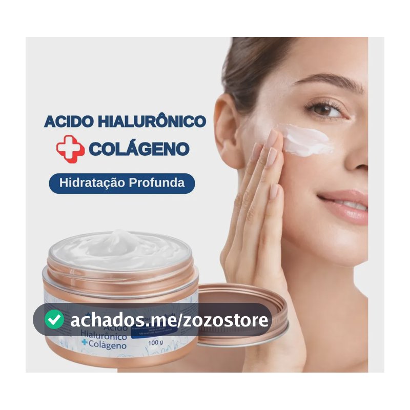 Creme Ácido Hialurônico + Colágeno Hidratante Facial Todo Tipo De Pele Dia/noite