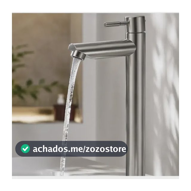 Torneira cuba alta Para Banheiro, De Inox 304 Prata Fosco
