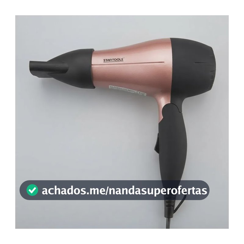 Secador de Cabelo Startools Portátil 1200W Dobrável Rosa