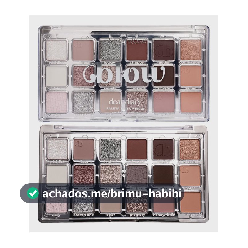Paleta de Sombras Para Olhos Ruby Rose Blow Dear Diary Glow Cinza