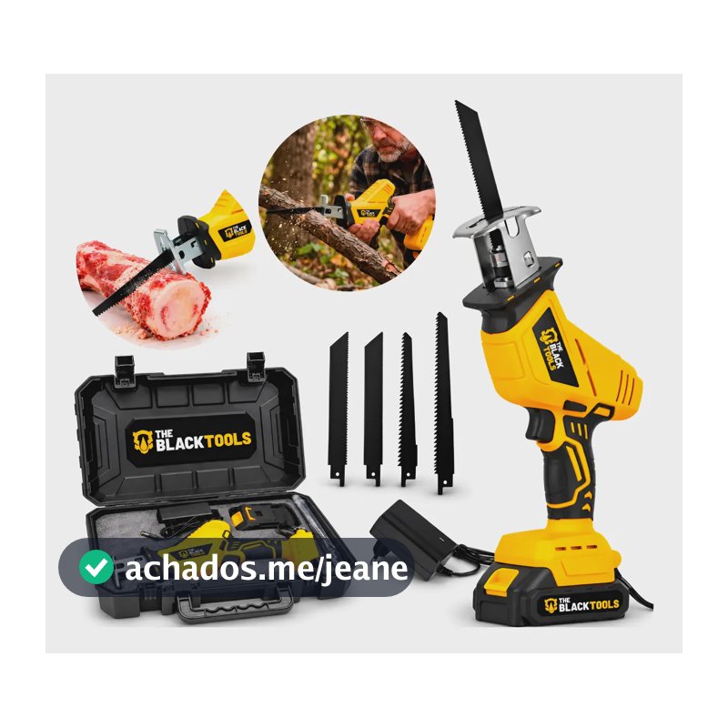 Serra Sabre Elétrica A Bateria 21v Profissional Bivolt 127/220v