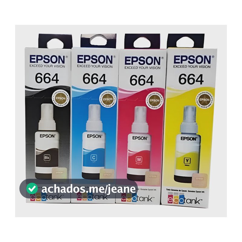 Kit Tinta Original Epson L1300 L365 L380 L565 L455 L375 L395 Preto- Amarelo -magenta -ciano