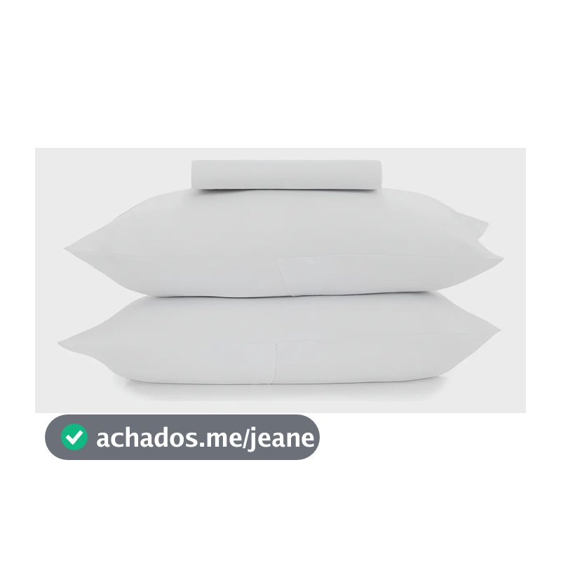 Jogo de Cama Casal Simples Lençol 100% Algodão Malha Fio Penteado Altenburg Branco