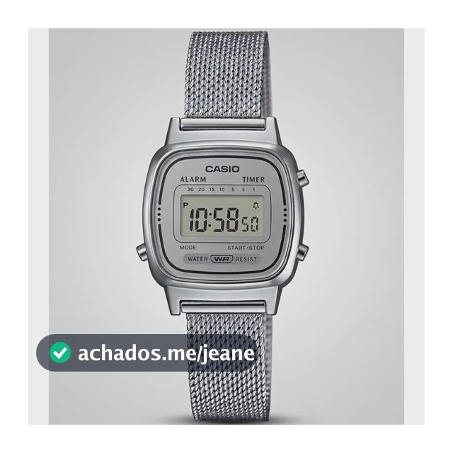 Relógio Casio Feminino Vintage Prata Original La-670wem-7df Prateado Prata