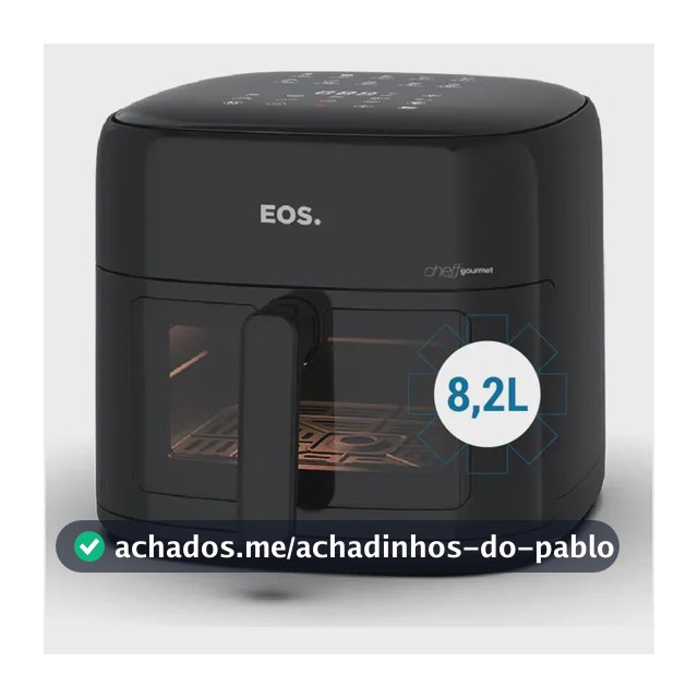Fritadeira Air Fryer Eos Family 8,2l Digital Eaf80p Cor Preto