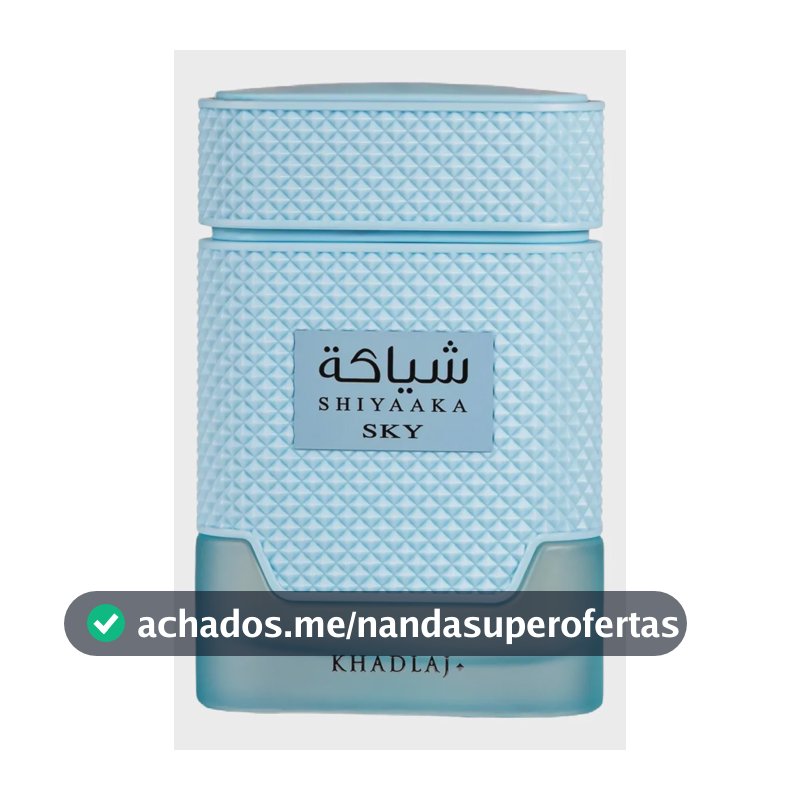 Perfume Arabe Masculino Shyaaka Sky Khadlaj Lançamento Fresco
