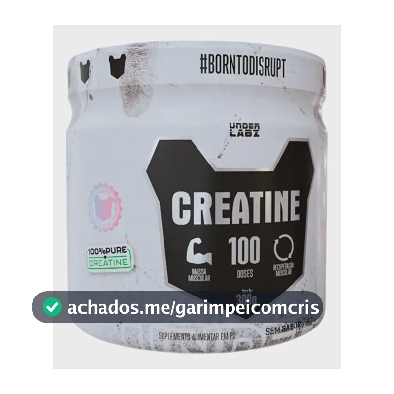 Creatina Monohidratada Under Labz 300g Para Atletas de Alta Performance