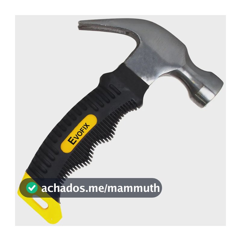 Martelo de Unha EVOFIX Mini para Pequenos Reparos e Artesanato com Cabo Emborrachado