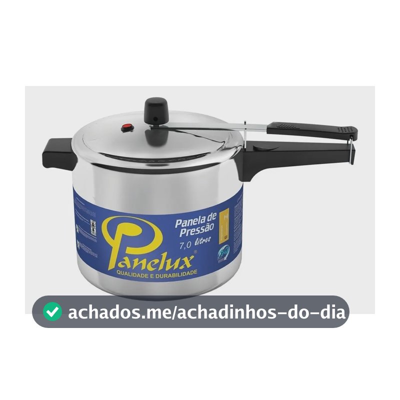 Panela De Pressão Panelux Alumínio Polido 7 Litros Cor Cinza