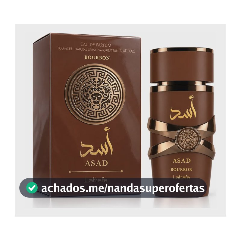 Perfume Lattafa Asad Bourbon Original Edp Masculino