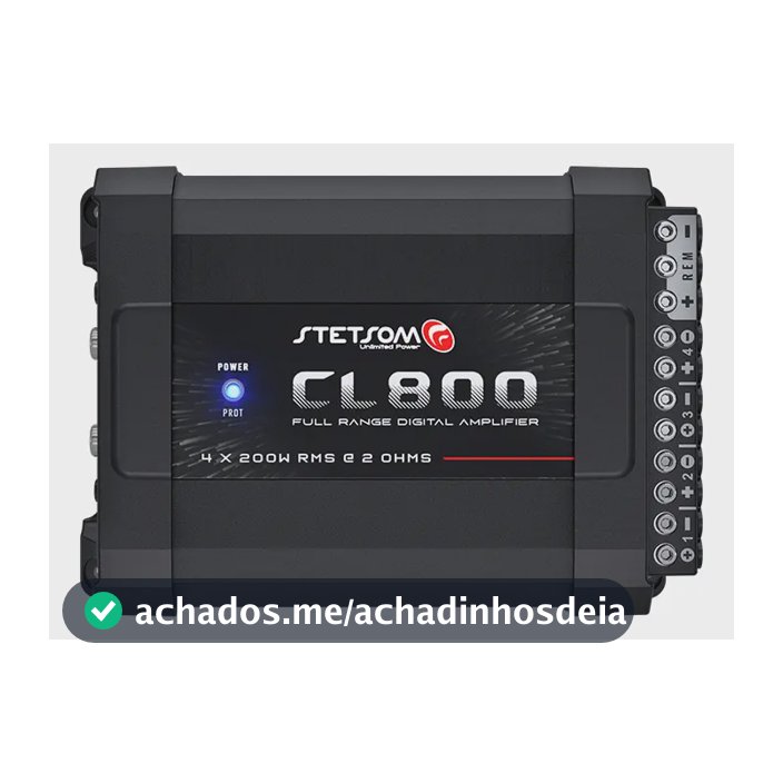 Módulo Amplificador Stetsom Combat CL800 800W RMS 4 Canais para Som Automotivo