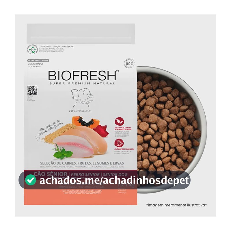 Ração Biofresh Cães Sênior Idoso Mini Pequeno 10kg