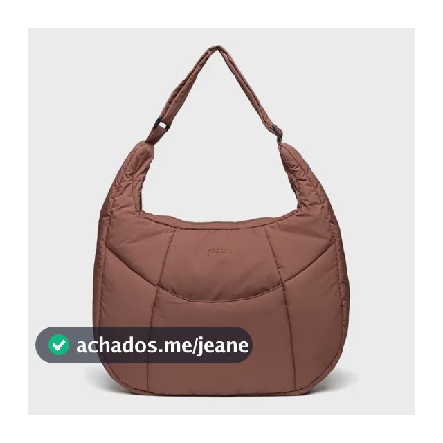 Bolsa Tote Moon Puffer Gocase fitness espaçosa e funcional marrom