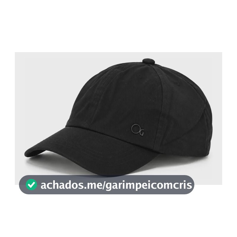 Boné Ogochi Básico Algodão Aba Curva Masculino Premium Preto Único Liso