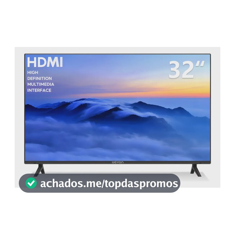 TV 32 Polegadas Digital HD 2 HDMI 2 USB VGA para Sala Quarto Escritório Imagem Nítida e Conexões Versáteis