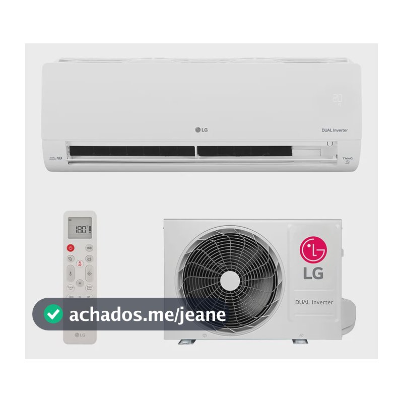 Ar Split LG Dual Voice + Ia 9.000 Btus Inverter R-32 220v Branco 220v