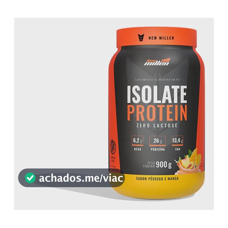 Proteína New Millen Premium Whey Isolado Isolate em pó sabor Peach/Mango x 900g