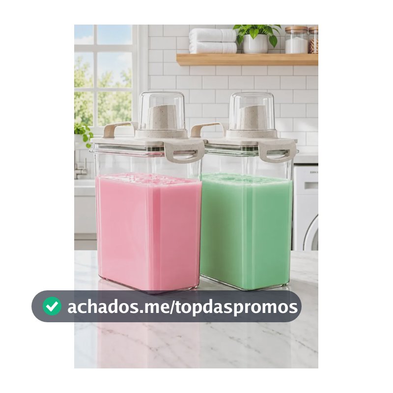 Kit 2 Dispenser Detergente Sabão Lavanderia 3l Com Dosador Mármore