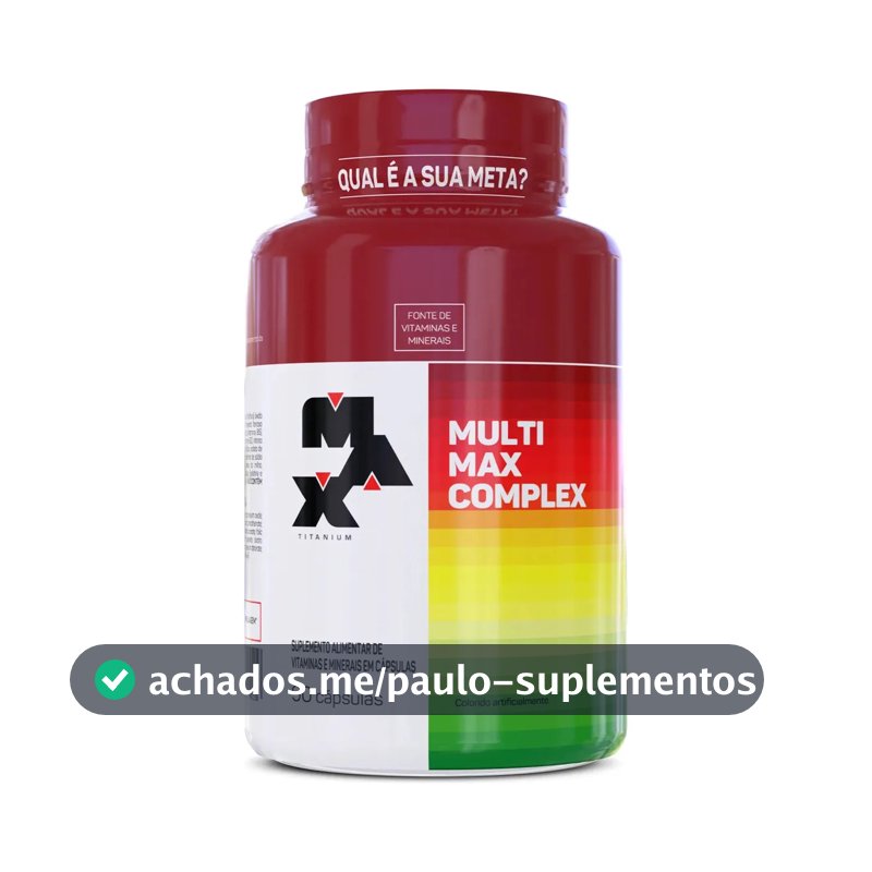Multivitaminico Multimax Max Titanium 90 Cápsulas Max Titanium Sabor Natural