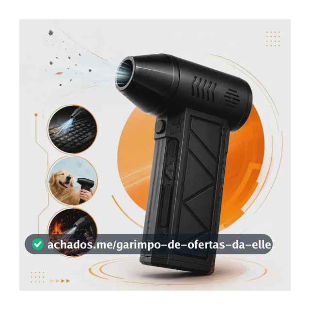 Mini Soprador de Ar Portátil Hold On USB Recarregável para Limpeza e Churrasco