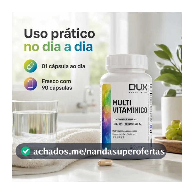Vitamina Dux Nutrition Polivitaminico Dux Multivitamínico em cápsula Sem sabor x 100mL de 90 un