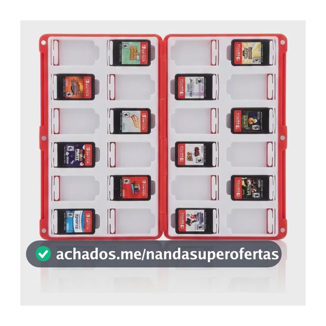 Estojo Porta Cartucho Case Nintendo Switch Fecho Magnético Vermelho