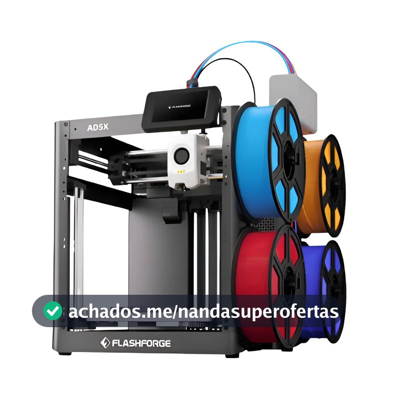 Impressora 3D Flashforge Ad5x Preto Multimaterial Com Touchscreen