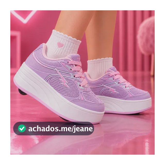 Tênis 4 Rodinhas Infantil Mini-pé Meninas Diversão