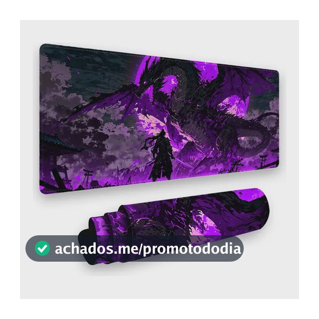 Mouse Pad Gamer Profissional  Dragão Samurai Premium 70x30