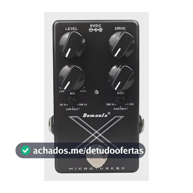 Pedal Guitarra Baixo Demonfx Microtubes X Bass Overdrive Preto