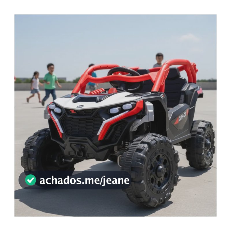 Carro Elétrico Infantil De Controle Remoto Quadriciclo Utv Cor Vermelho