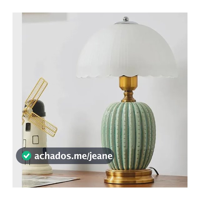 Lâmpada De Mesa De Cerâmica Retrô Ajustável Com Plugue