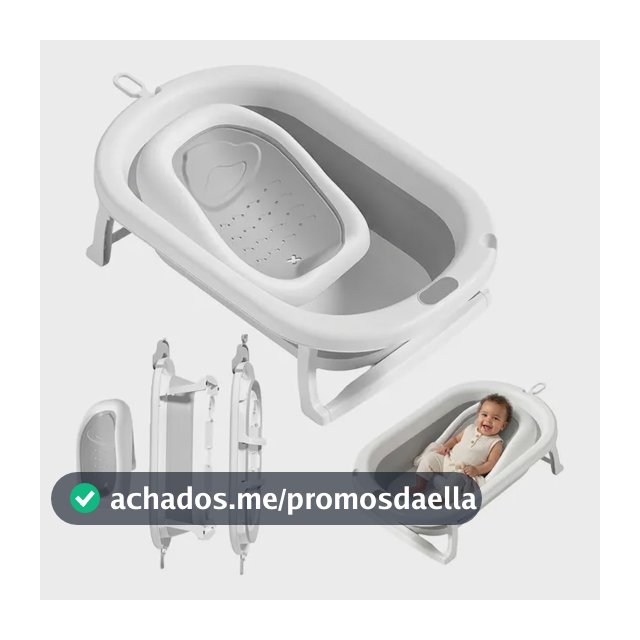 Banheira De Bebê Dobrável 45l Com Redutor De Assento Pipdip